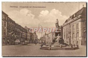 Old Postcard Duisburg Konigsplatz Mit Bismarckdenkmal