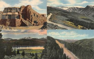4~Postcards CO Colorado ~ MT EVANS CREST HOUSE~Echo Lake~SQUAW PASS~Goliath Peak