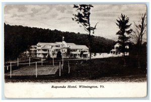 1909 View Of Raponda Hotel Building Wilmington Vermont VT Antique Postcard