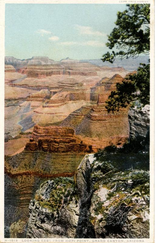 AZ - Grand Canyon National Park. East from Hopi Point    (Fred Harvey)