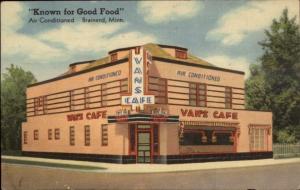 Brainerd MN VANS CAF� - GREAT LINEN Postcard