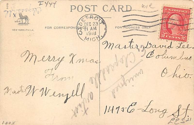 Artist Ellen Clapsaddle Christmas 1918 