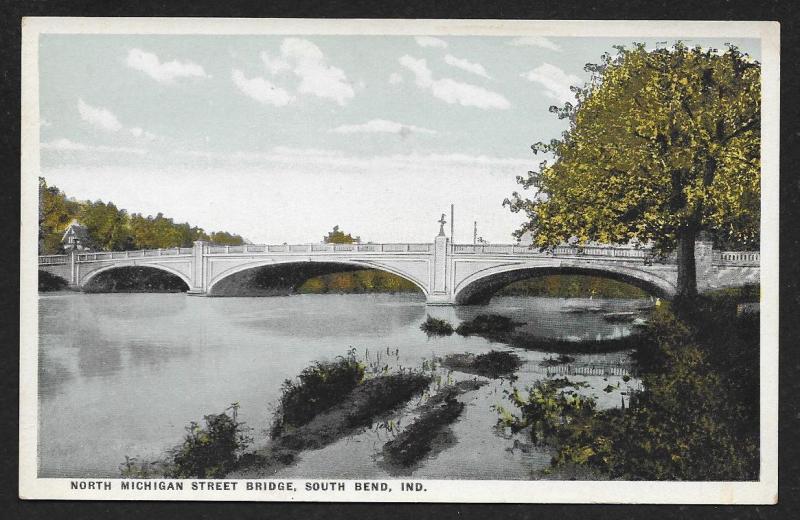 North Michigan Street Bridge South Bend Indiana Unused c1920s