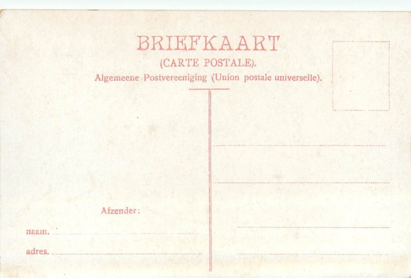 B506 Netherlands Rotterdam bridge tramway old postcard