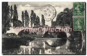 Postcard Old St Germain Lembron Puy de Dome bridge