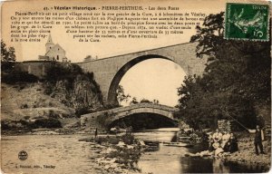 CPA VEZELAY Historique - PIERRE-Perthuis - Les deux Ponts (658480)