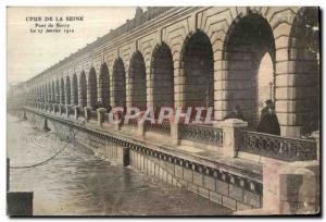 Old Postcard Crue Of The Seine Pont de Bercy Paris
