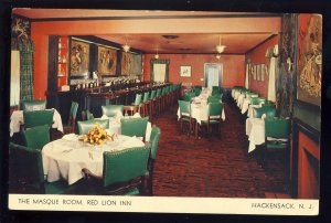 Hackensack, New Jersey/NJ Postcard, Masque Room, Red Lion Inn