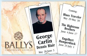 LAS VEGAS, Nevada NV ~ Bally's Casino GEORGE CARLIN 1992 ~ 4.25x6.75 Postcard