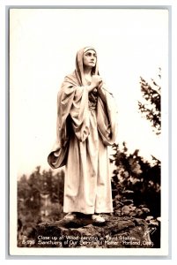 RPPC Third Station Wood Carving  Sanctuary Of Our Sorrowful Mother Postcard W17