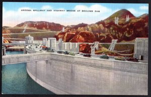 Arizona BOULDER DAM Spillway and Highway Bridge - LINEN