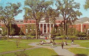 VT, Burlington  UNIVERSITY OF VERMONT~Waterman Memorial Bldg STUDENTS~50's Cars