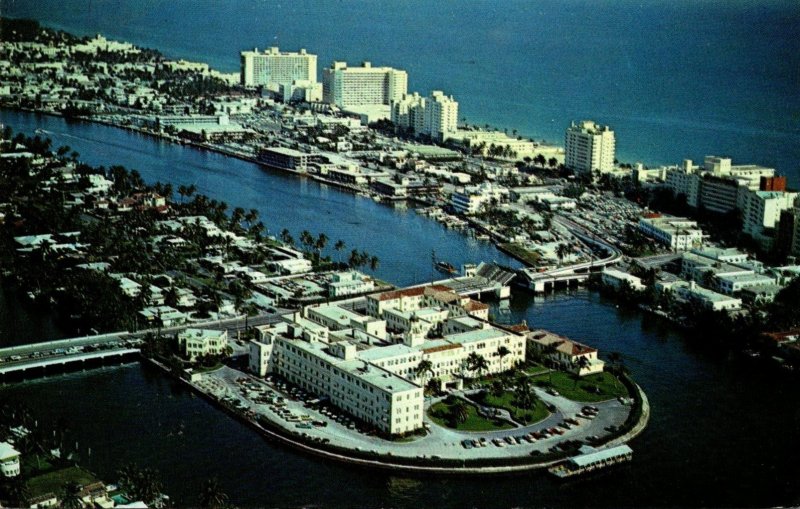 Florida Miami Beach North Beach Showing Hotel Row and St Francis Hospital 1961