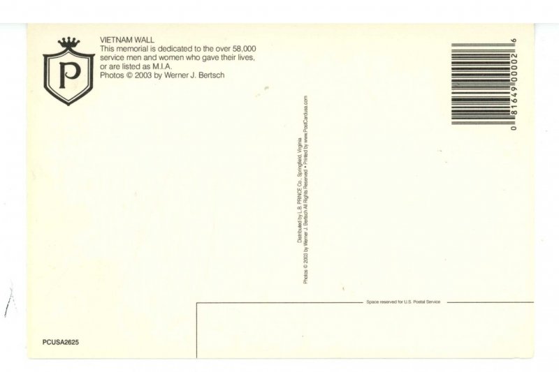 DC - Washington. Vietnam Veterans Memorial (continental size)