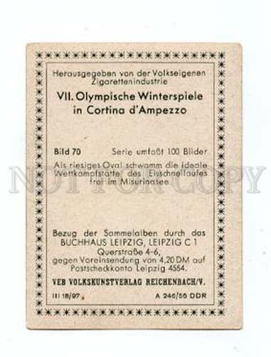 166976 VII Olympic speedskaters CIGARETTE card