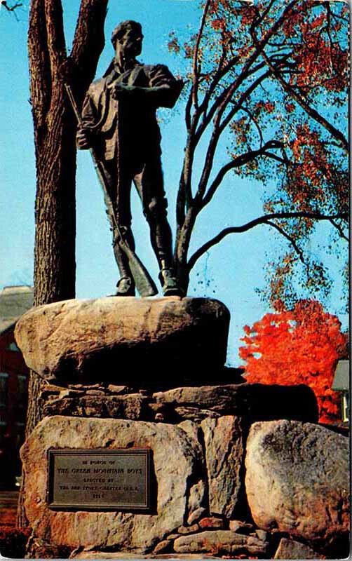 Postcard MONUMENT SCENE Rutland Vermont VT AO0747