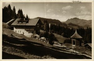 CPA AK Oberstdorf Cafe Restaurant Pension Bergkristall GERMANY (951913)