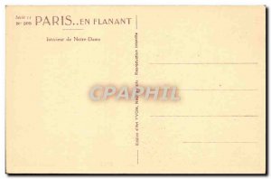 Old Postcard Paris Strolling De Notre Dame Interior Notre Dame