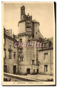 Old Postcard Quimper L Eveche light of the Court