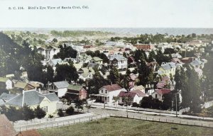 C.1910 Bird's Eye View of Santa Cruz, Cal. Postcard F88