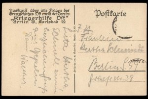 Germany 1919 Grenzschutz Ost Freikorps Berlin Aid Donation Card 97500