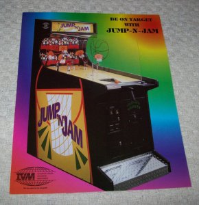 JUMP N JAM BASKETBALL ARCADE GAME FLYER VINTAGE 1994