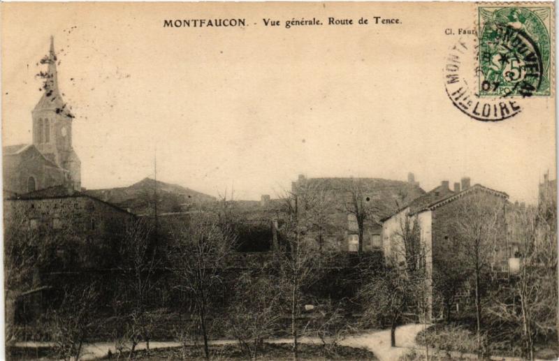 CPA MONTFAUCON - Vue générale. Route de-TENCE (517595)