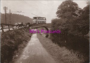 Yorkshire Postcard - Tram at Fallingroyd, Fallingroyd Bridge c1920(Repro)RR20762