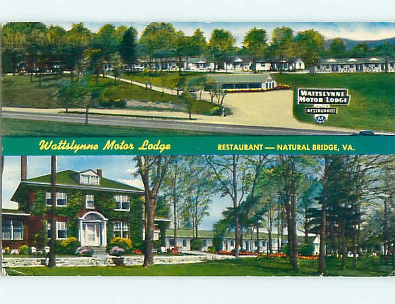 Pre-1980 WATTSLYNNE RESTAURANT & MOTEL Natural Bridge Virginia VA r0705