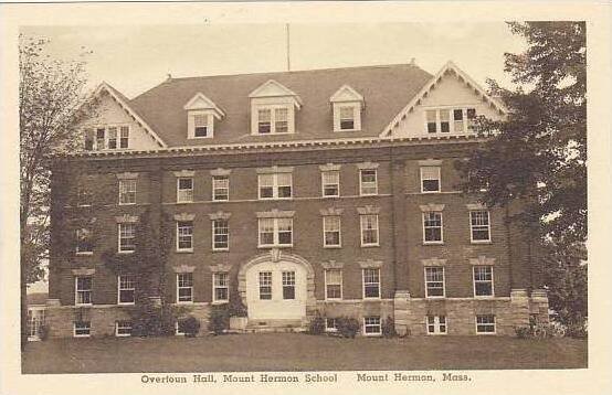 Massachusetts Mount Herman School Overtoun Hall Albertype