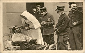 Birmingham England Cancel Sister Nun Caring for Soldier c1916 Vintage Postcard