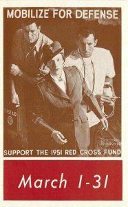 Washington DC Red Cross Fund Drive 1940s Postcard March 1-31 21-10508