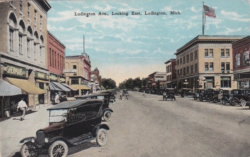 Michigan Ludington Looking East On Ludington Avenue sk7115