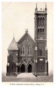Postcard CHURCH SCENE Albany New York NY AP9475