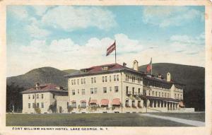 Lake George New York Fort William Henry Hotel Antique Postcard K42087