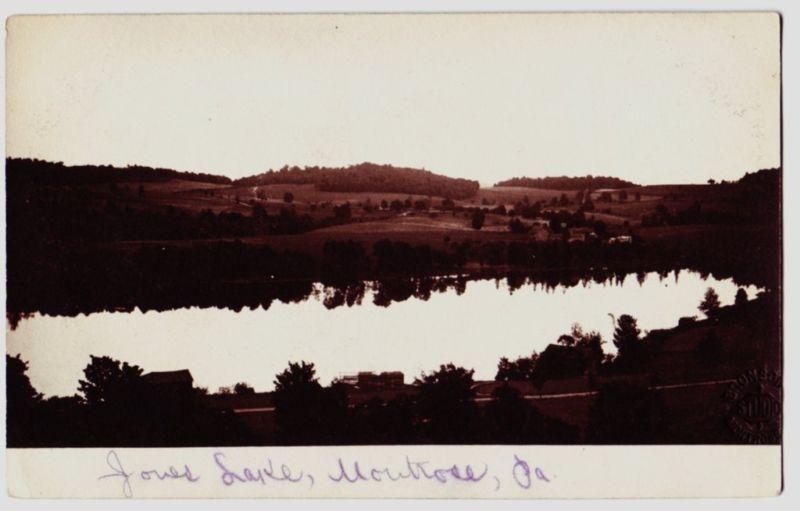 c1910 MONTROSE Pennsylvania RPPC Postcard JONES LAKE