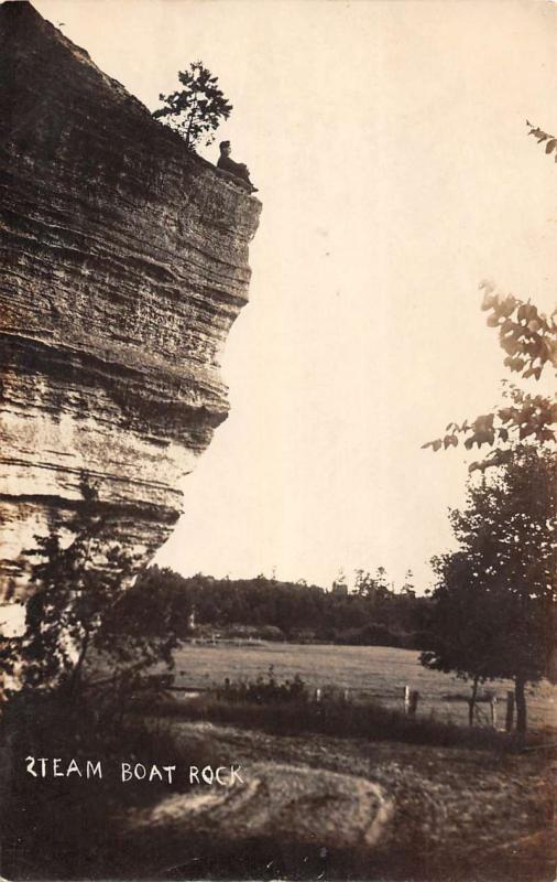 Steam Boat Rocks Colorado Scenic View Real Photo Antique Postcard K93247