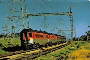 Electric Train Railroad, Train Postcard