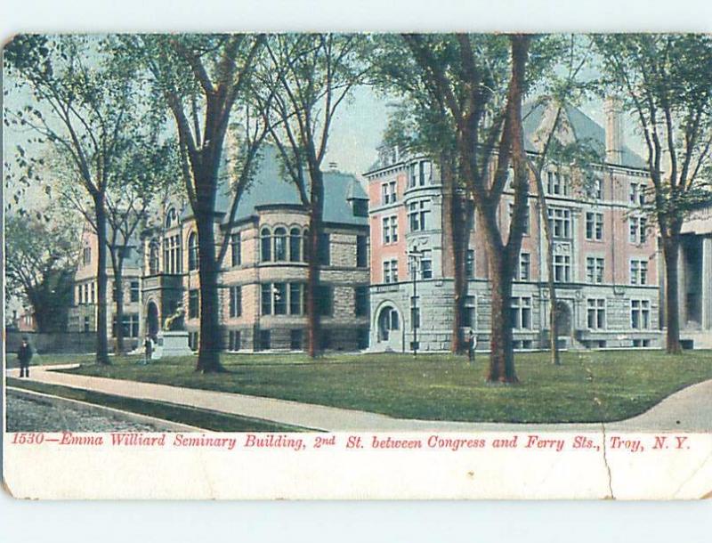 Pre-1907 EMMA WILLARD SEMINARY BUILDING Troy New York NY A1779