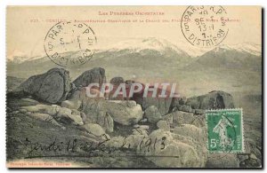 Old Postcard The Pyrenees Orientales Odeillo Agglomeration granite and the ch...