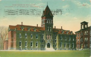 University of Missouri, Columbia MO Engineering School 1912 Postcard