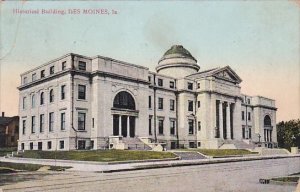 Iowa Des Moines Historical Building 1910
