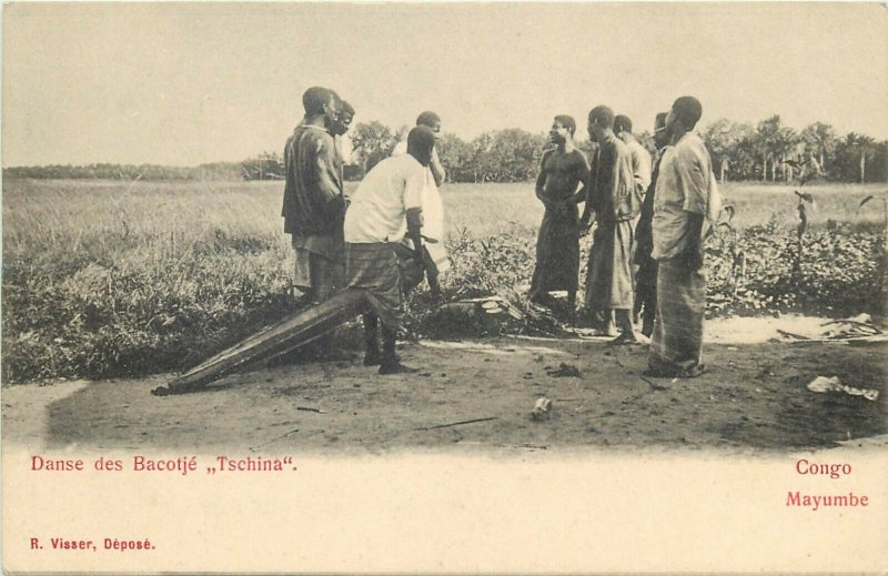 Belgian Congo Belge Danse des Bacotje Tschina Congo Mayumbe natives dance