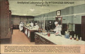 Freeport IL Analytical Lab WT Rawleigh Co c1910 Postcard