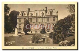 Old Postcard Abbeville the museum and public garden