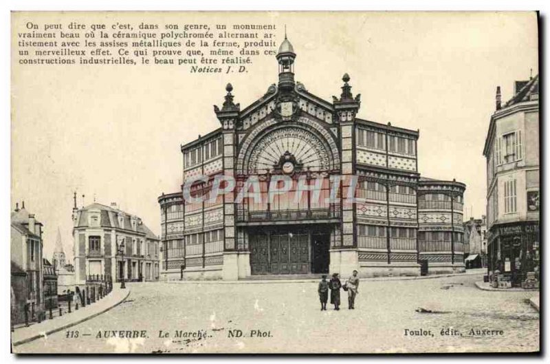 Old Postcard Auxerre Le Marche