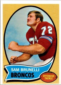 1970 Topps Football Card Dave Brunelli Denver Broncos sk21501