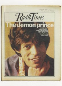 Radio Times Mick Jagger The Rolling Stones Vintage TV Show Postcard