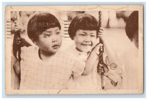 1922 Honolulu Hawaii Japanese Children Christian Missionary Posted Postcard