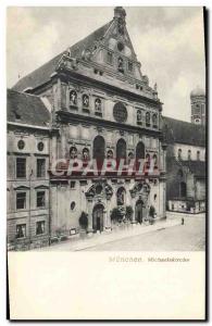 Old Postcard Munchen Michaelskirche